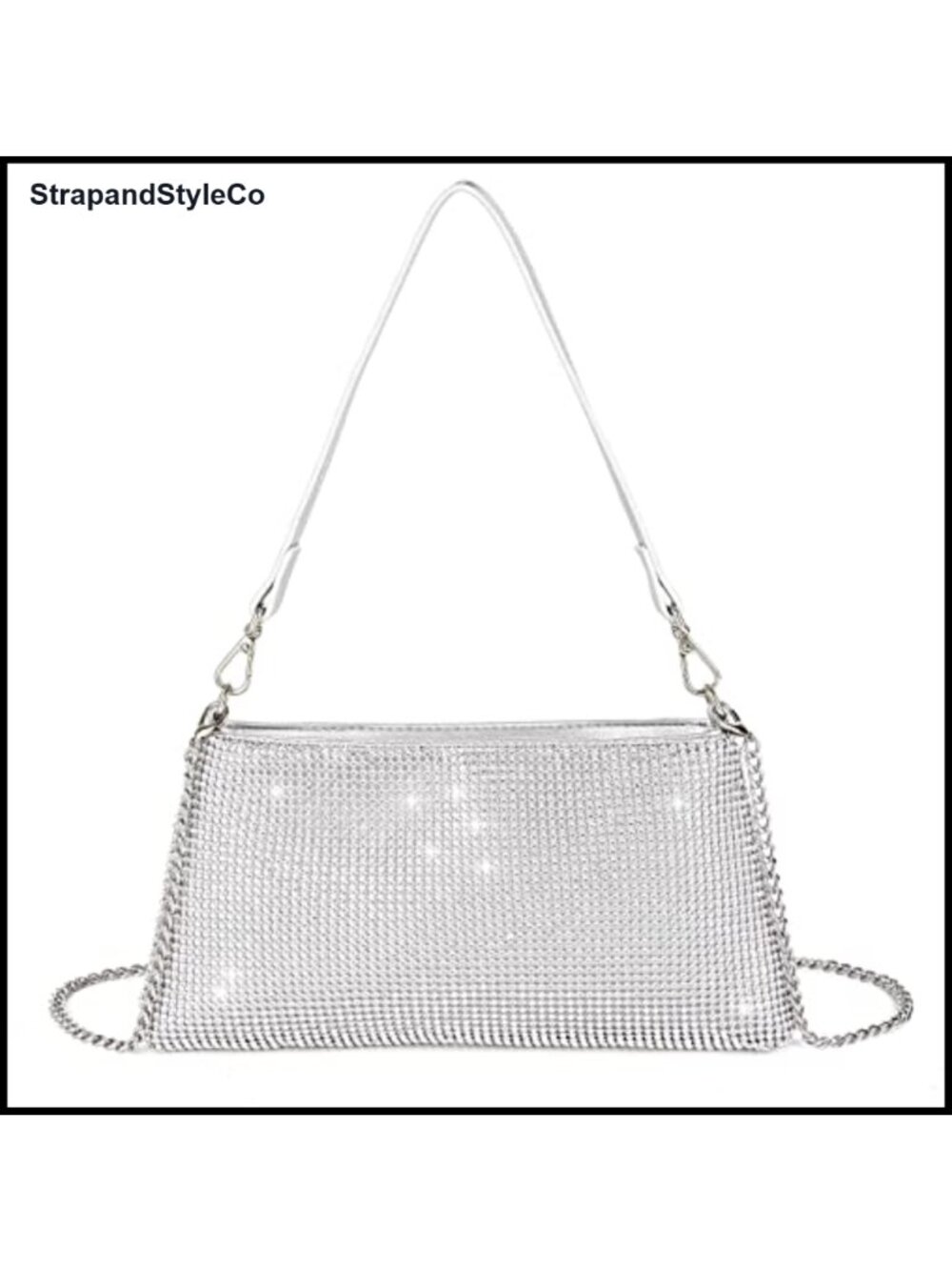 Rhinestone Clutch Evening Bag Sparkly Purse for Wedding Party Prom Bride